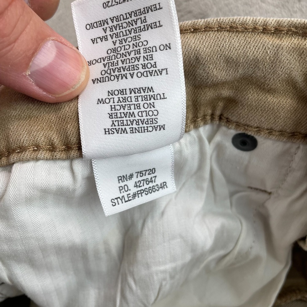 BKE Jake Straight Stretch Pants Men 28Rx32 Beige Bauer 3 Custom Fade Embroidered - Picture 11 of 11
